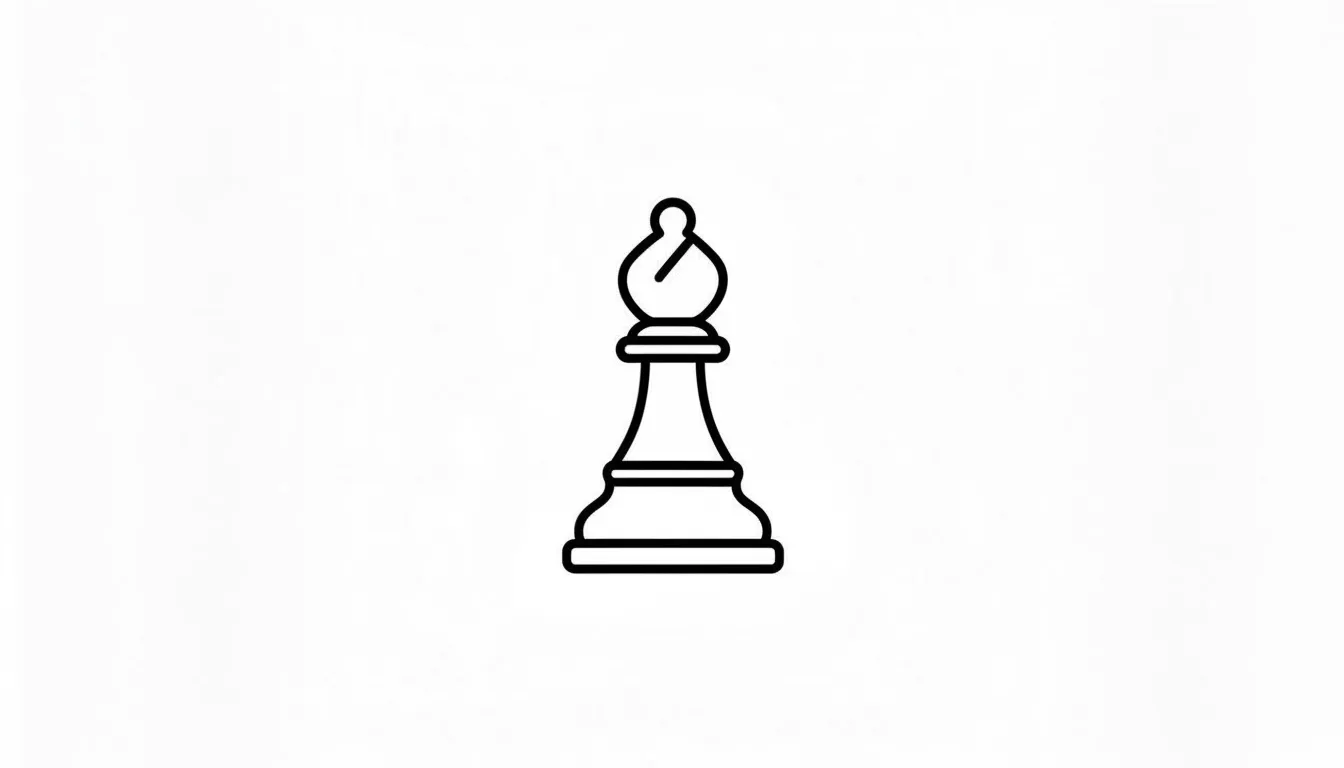 Dibujo de un alfil de ajedrez