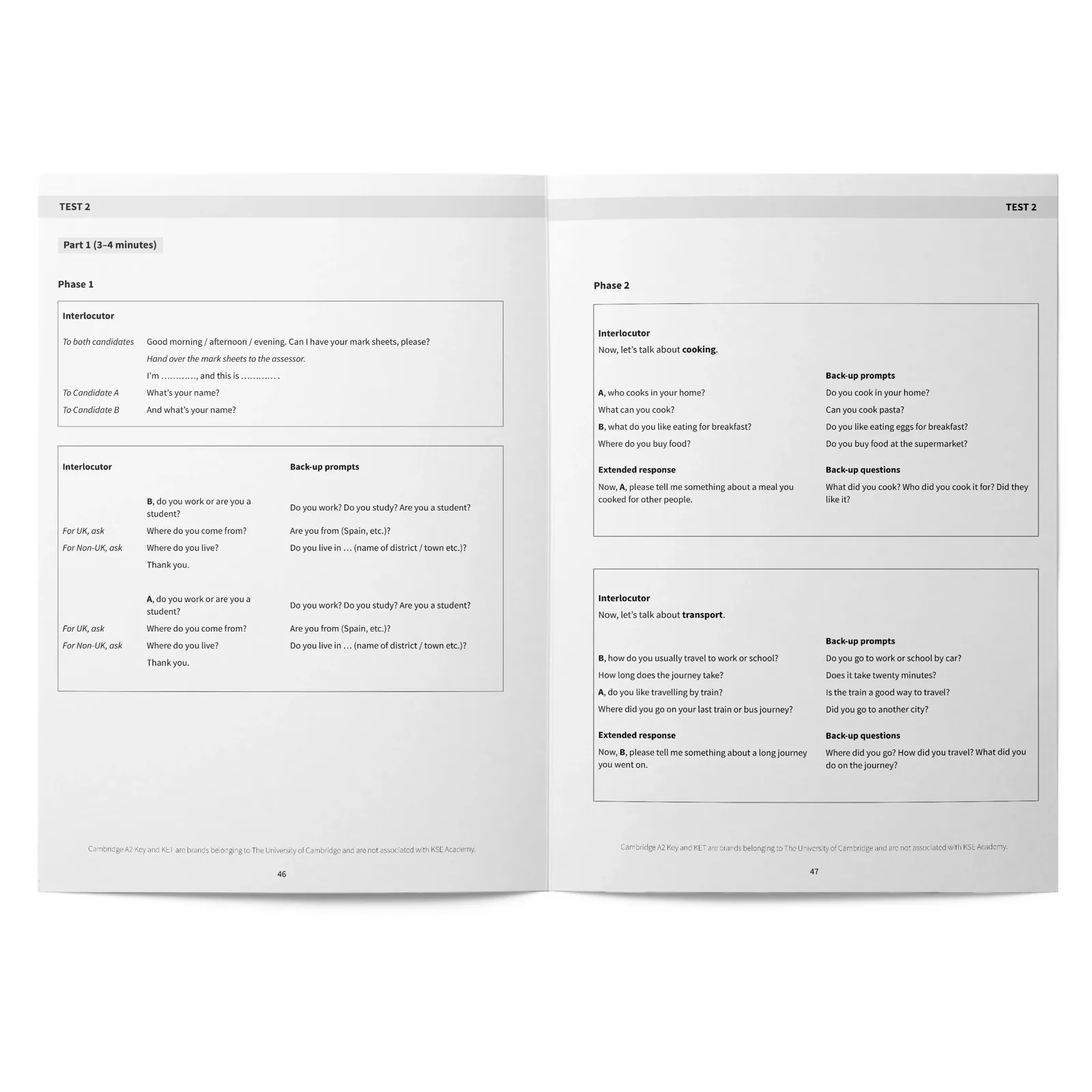 Speaking A2: The Ultimate KET Speaking Guide for A2 Cambridge & 10 Practice Tests: páginas interiores (1)