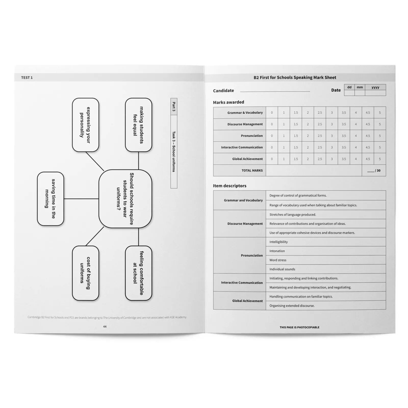 Speaking B2 for Schools: The Ultimate FCE for Schools Speaking Guide & 10 Practice Tests: imagen 6