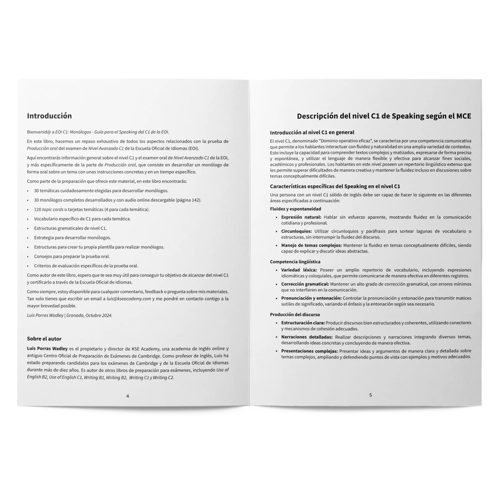 EOI C1 Monólogos: Guía para el Speaking del C1 de la Escuela Oficial de Idiomas: imagen 4