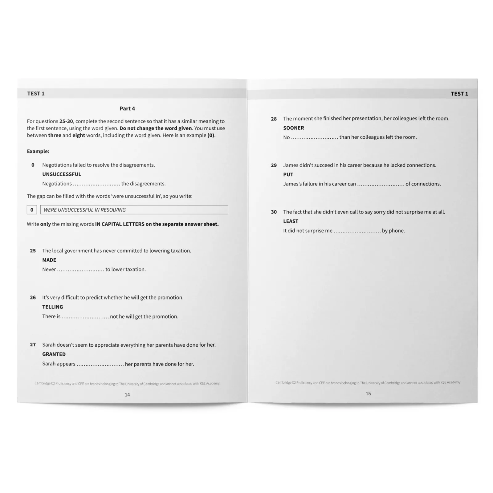 Use of English C2: 10 Use of English Tests for C2 Proficiency (CPE): imagen 7