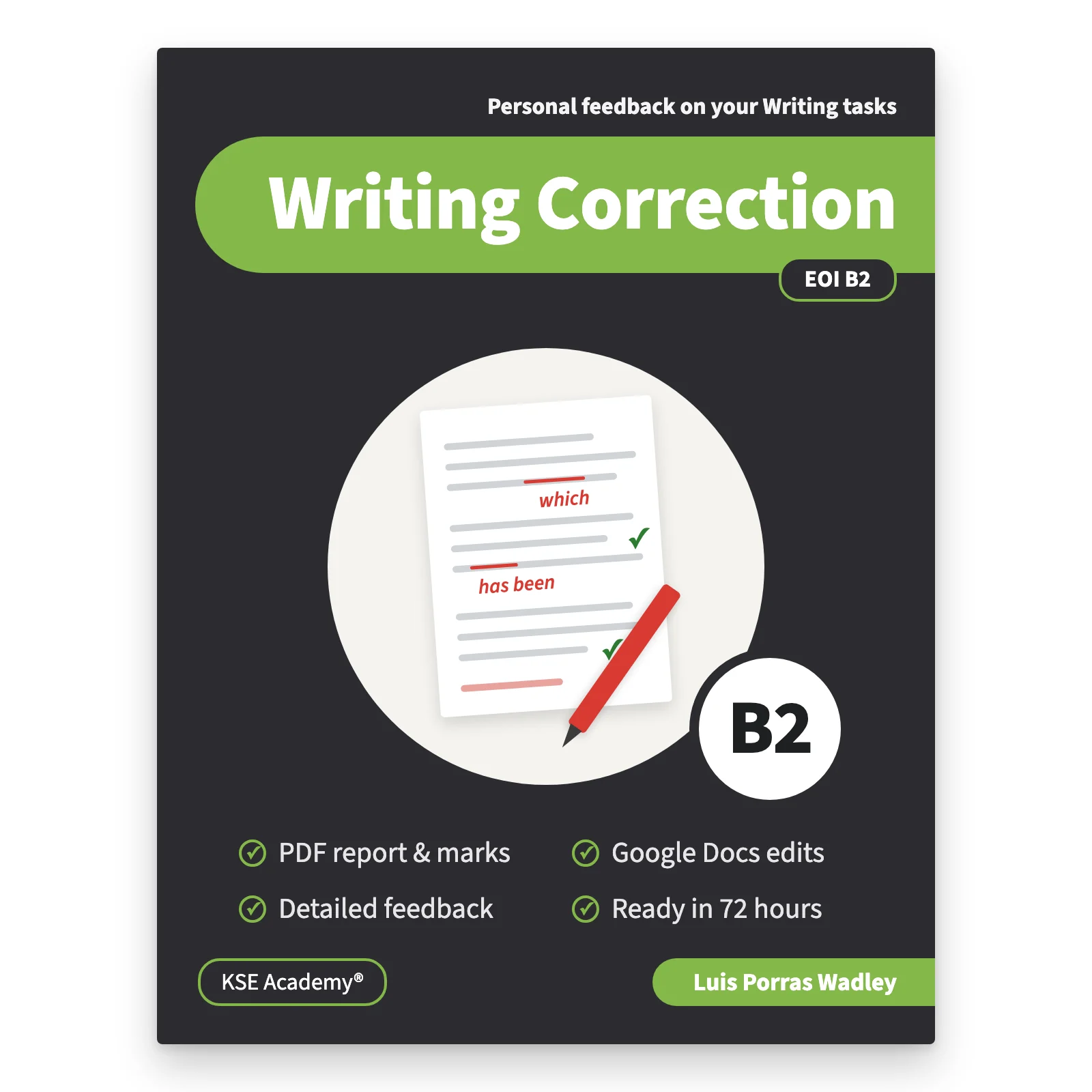 EOI B2 Writing Correction by KSE Academy