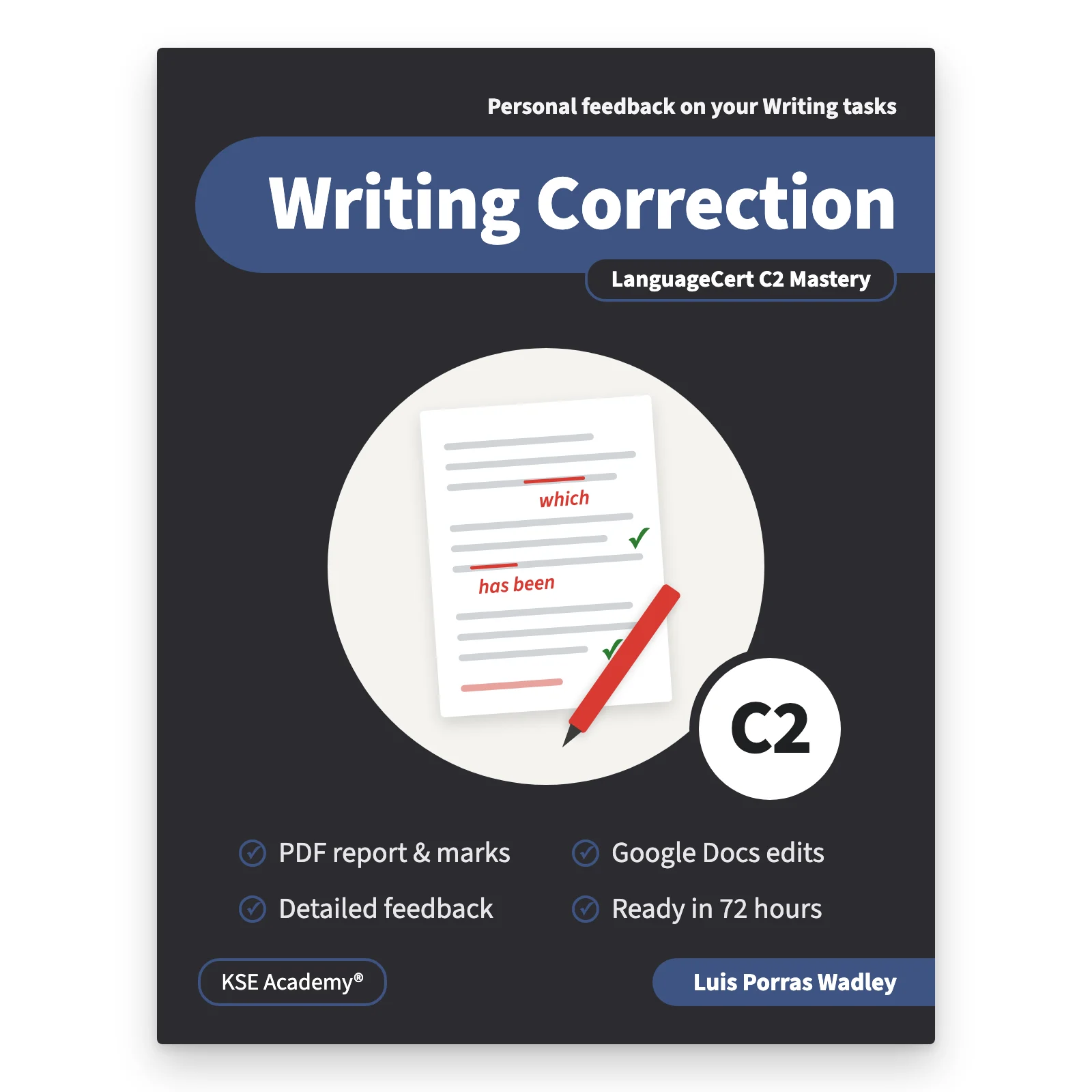 LanguageCert C2 Mastery Writing Correction by KSE Academy